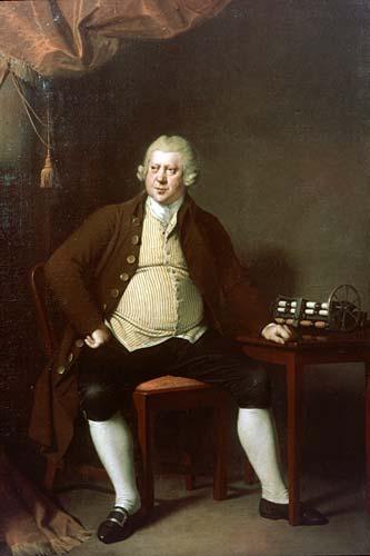 Joseph wright of derby Portrait of Richard Arkwright English inventor oil painting image
